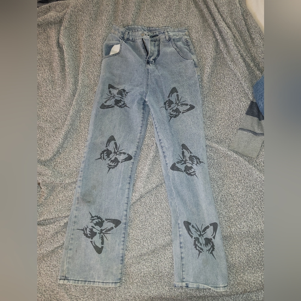 Butterfly Jeans Y2K